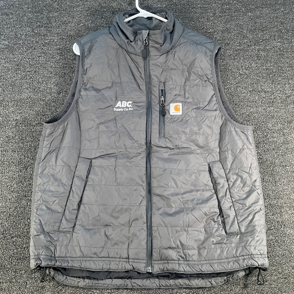 Carhartt Vest Mens Large Gray Good Rain Defender Relaxed Fit OV2286-M ABC Supply